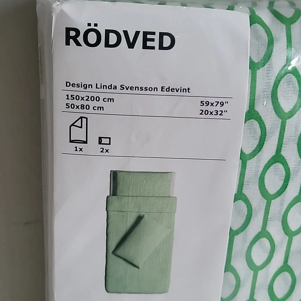 Ikea Rodved twin duvet cover with 2 pillowcases New